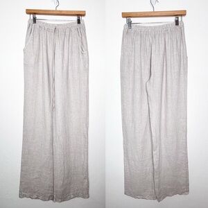 Milino Milano Natural Linen Pants Size M/L EUC
